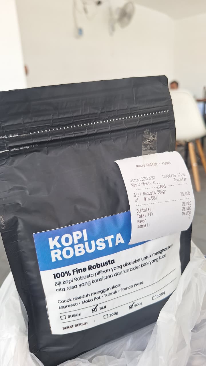 Kopi Robusta Mosly 500 gram